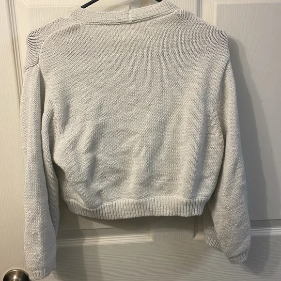 Lou & Grey Cropped Faux Wrap Sweater - Picture 7 of 9